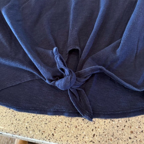 J. Crew Tie-Waisted Pocket Tee in Navy Size XS - Picture 3 of 7